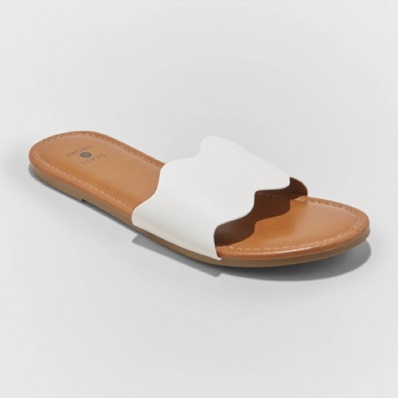 Shade & Shore Shoes - Shade and Shore - Scalloped Slide Sandal